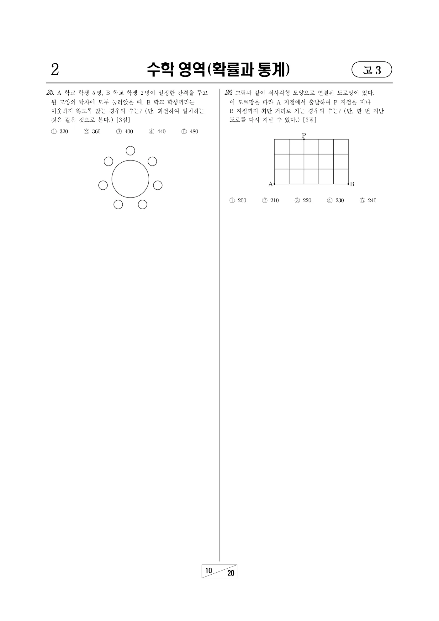 2022년 3월 고3 전국연합학력평가 수학 10쪽