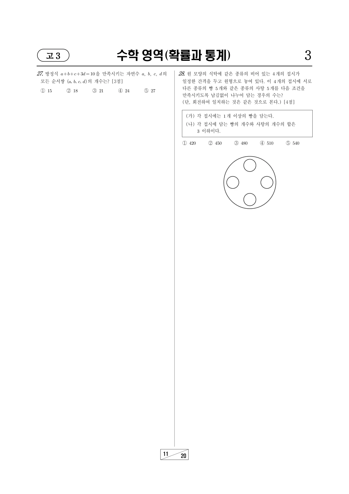 2023년 3월 고3 전국연합학력평가 수학 11쪽